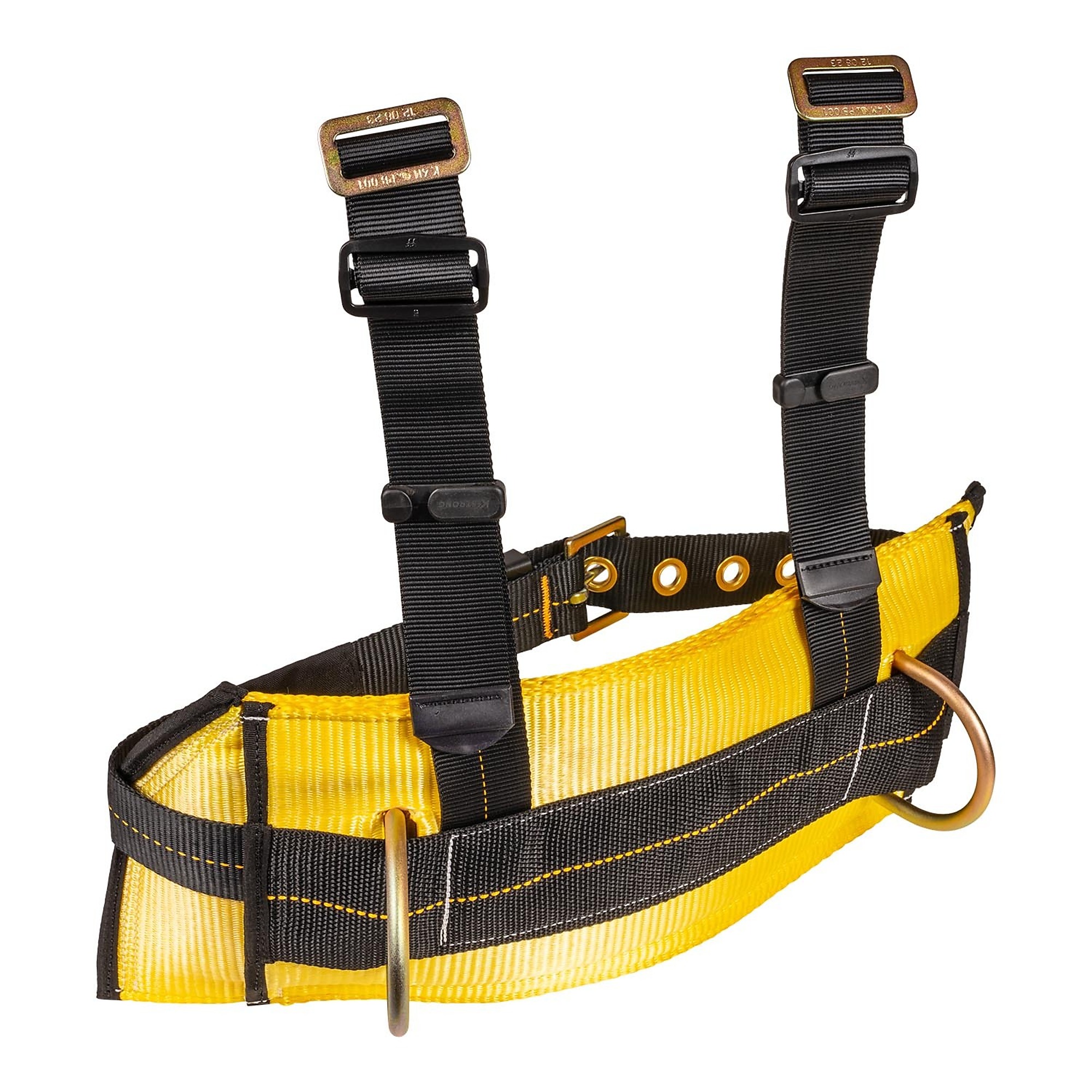 KStrong Oil and Gas Derrick Belly Belt — 7.87in. Wide Pad, Two Connector Straps, Fixed Frontal D-Rings, Model# UFZ910001